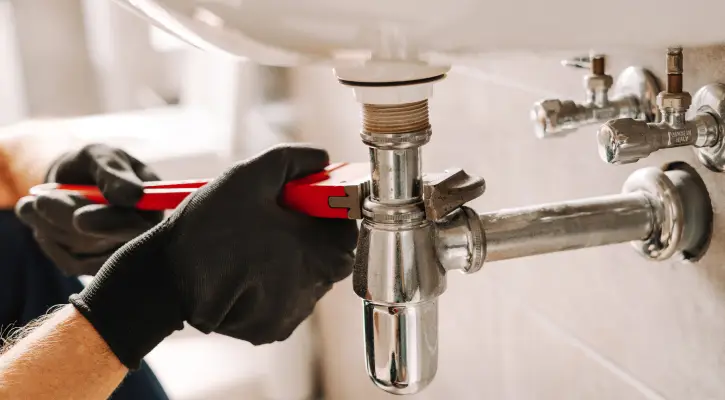 Licensed plumber providing plumbing services to a McLean County homeowner
